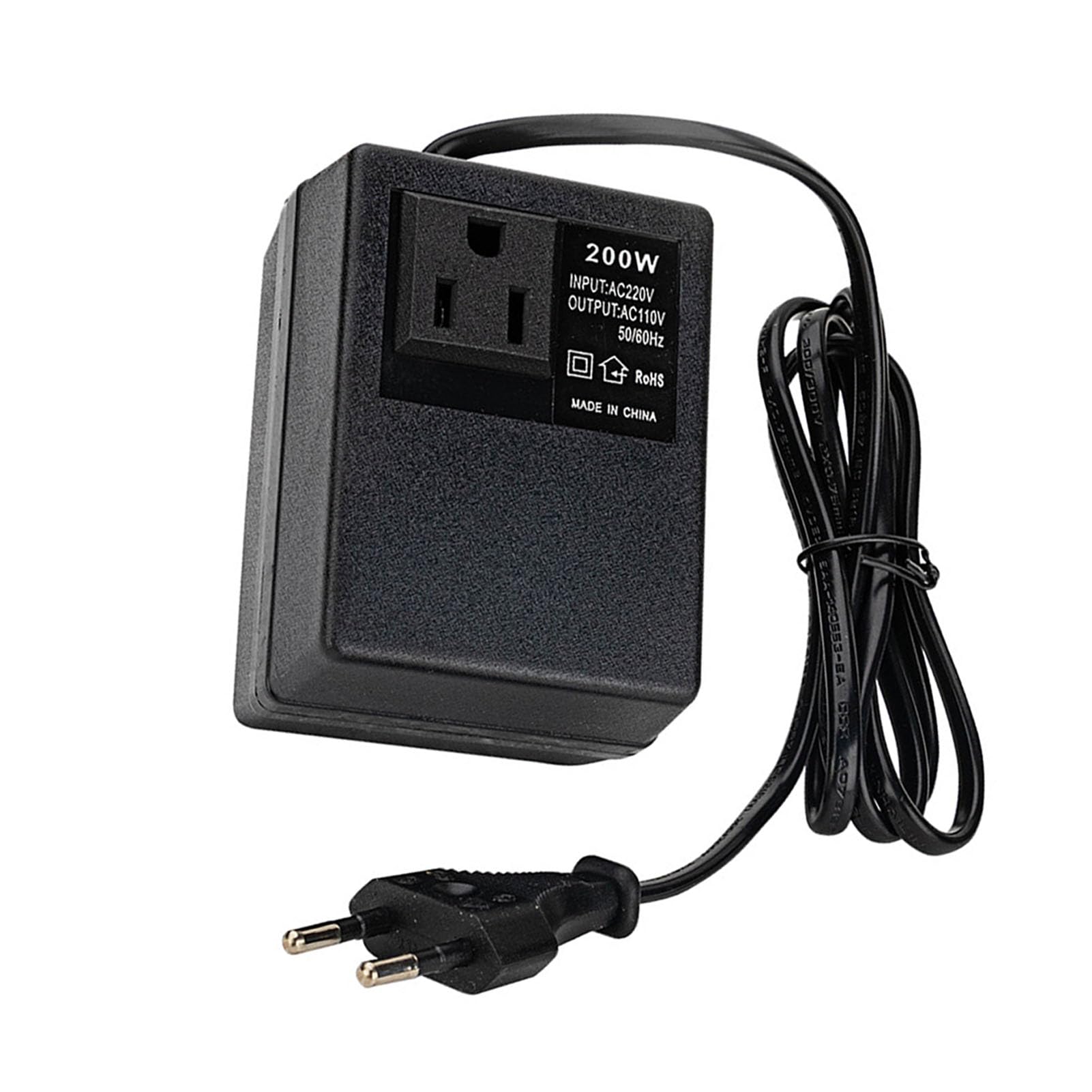 Przetwornica napięcia 220 V na 110 V Przenośny adapter podróżny o mocy 200 W Transformator mocy
