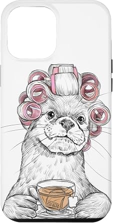 iPhone 15 Pro Max Otter Animal Nature Funny Tea Hair Rollers Gift Case