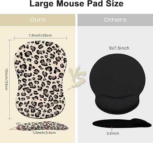 Miniatura 2 de Kakurookie Alfombrilla de mouse ergonómica con soporte para reposamuñecas, diseño de masaje, tapete de mouse para aliviar el dolor del túnel