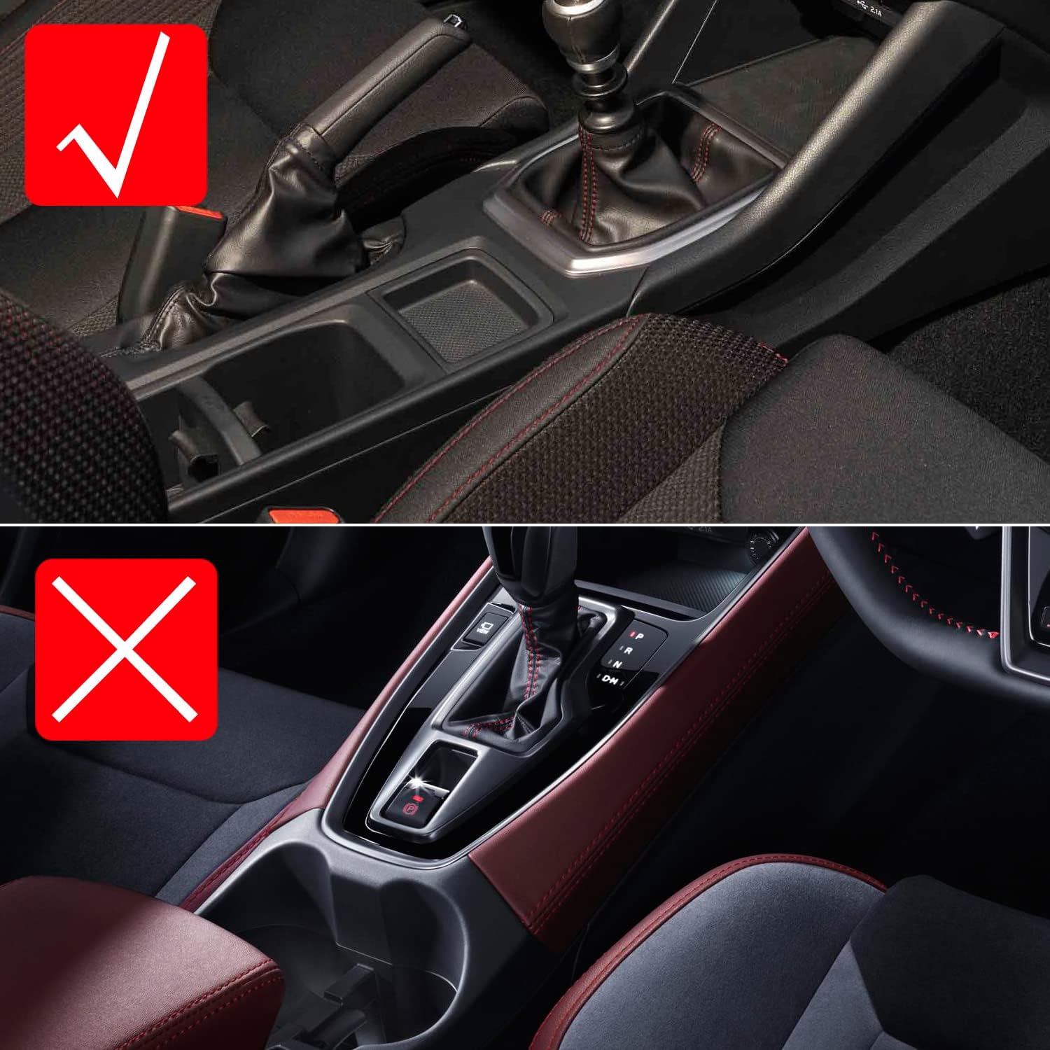 L2R for Subaru WRX VB 2022 2023 2024 LHD Interior Center Console Gear Shift Panel Cover Frame Trim ABS Car Accessories 1pcs (Carbon Fiber Black) image 3