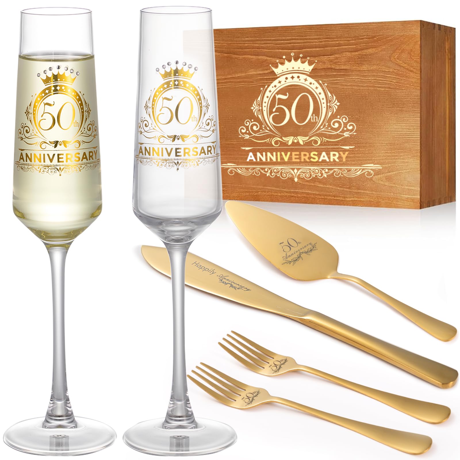 amazon-varlka-50th-wedding-anniversary-champagne-flutes-gifts