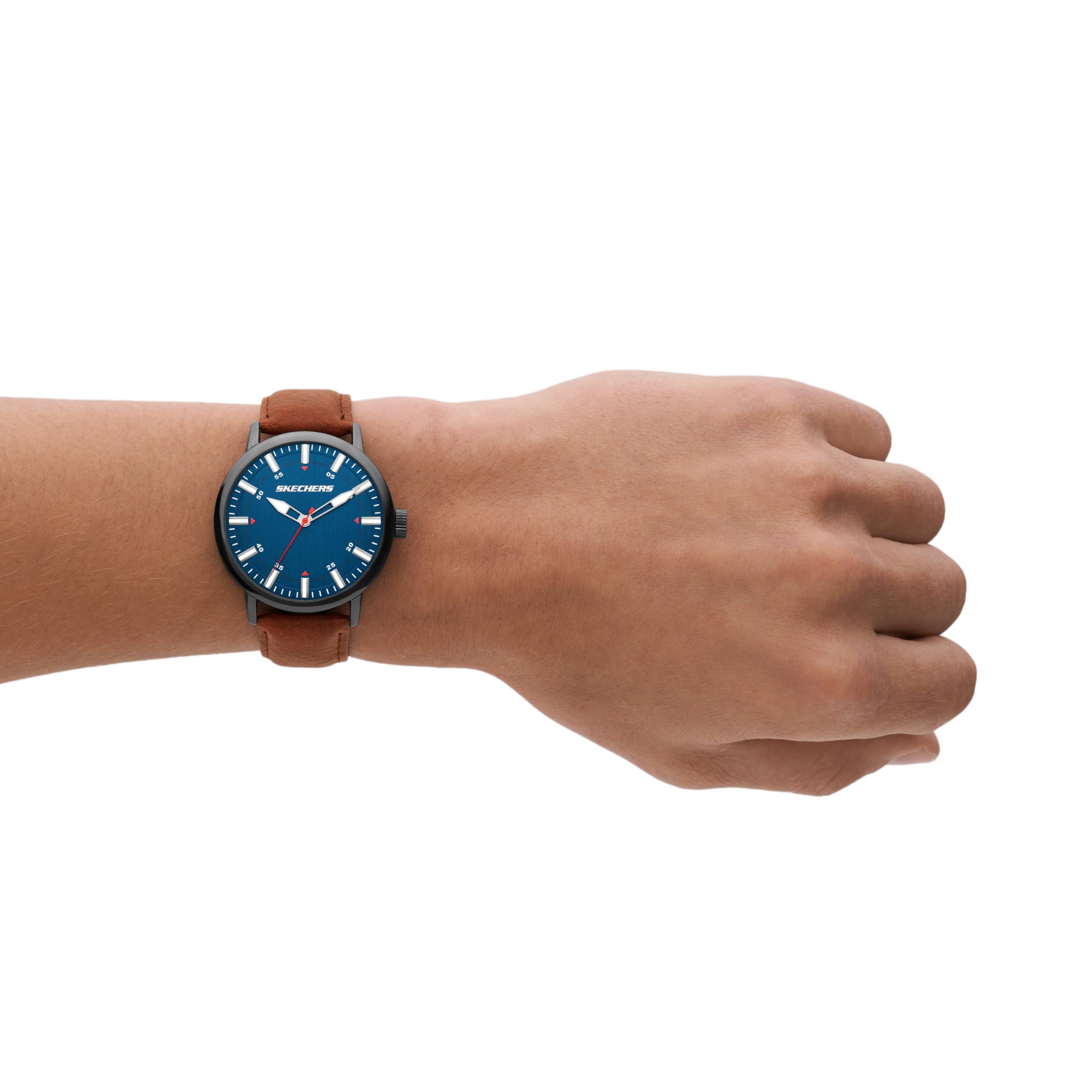 Skechers Reloj de Cuarzo para Hombre con Tres Agujas analógicas Casuales