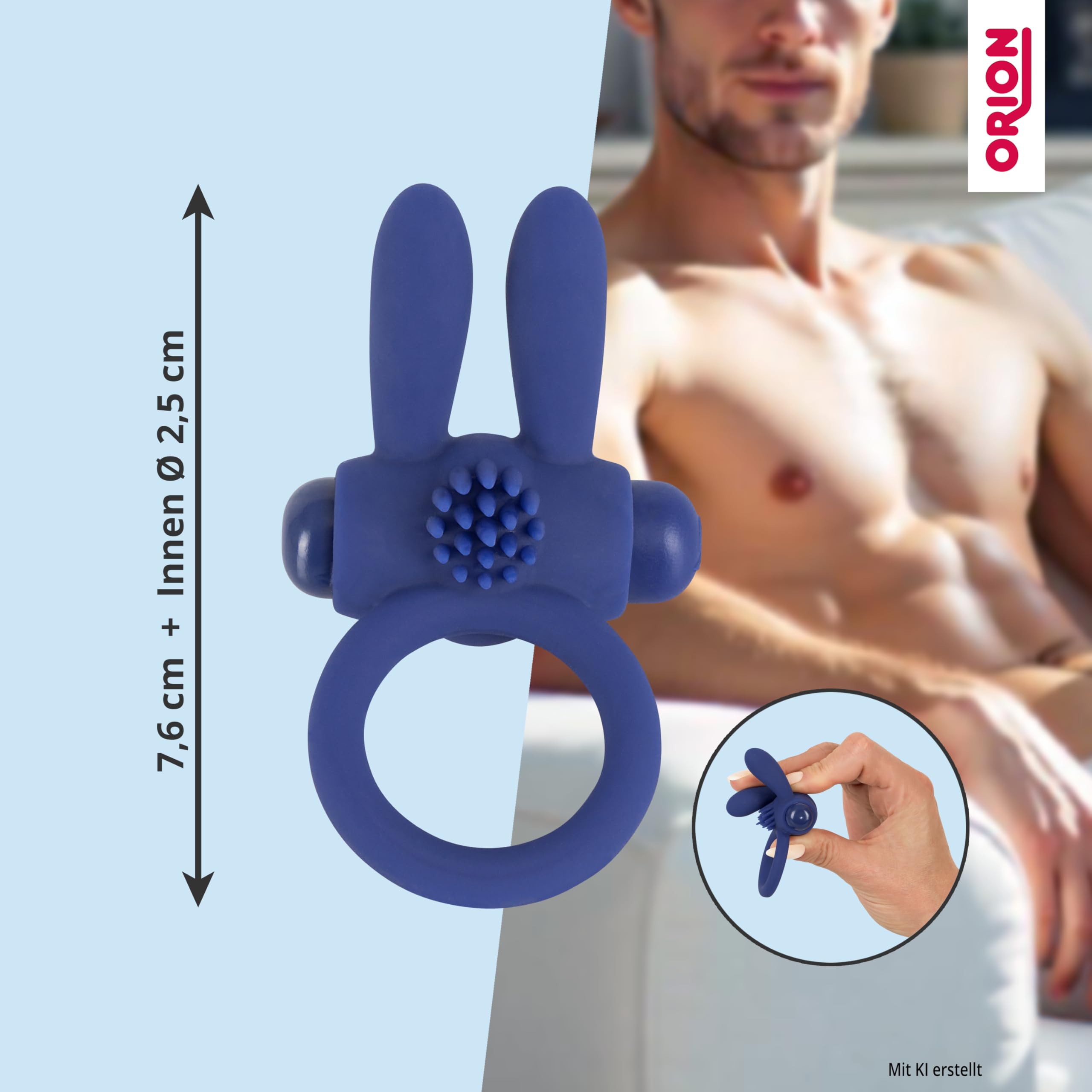 ORION Vibro Penisring - Cockring Rabbit, vibrierender Penisring mit  Klitorisreizer, entnehmbarer Vibro-Bullet, blau : Amazon.de: Drogerie &  Krperpflege