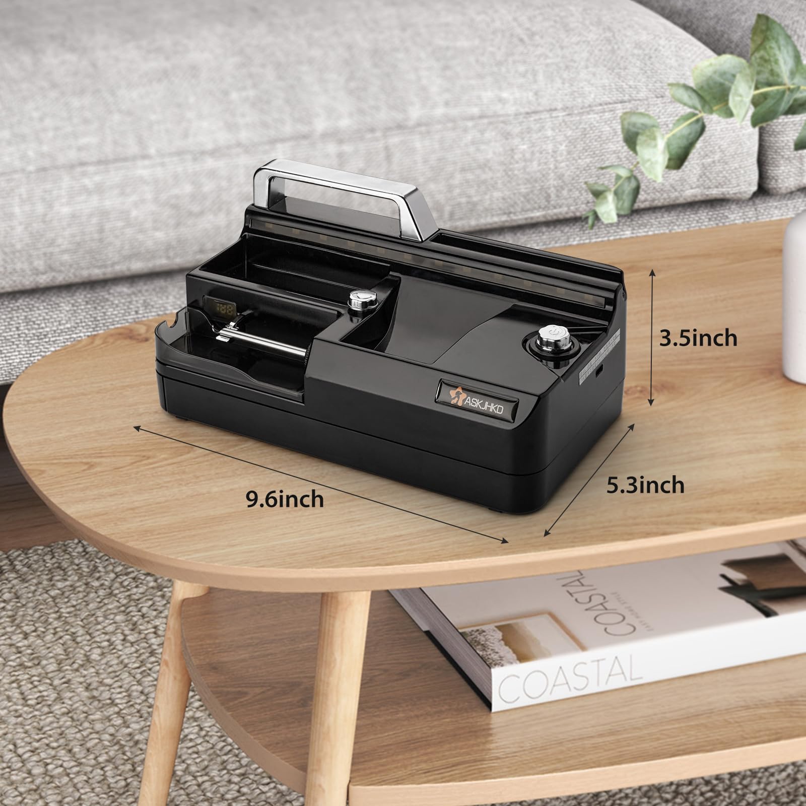 Macchina elettrica di rotolamento della sigaretta, caricatore automatico dei coni, mini macchina di riempimento dei coni pre laminati portatile, rullo automatico, 312A nero