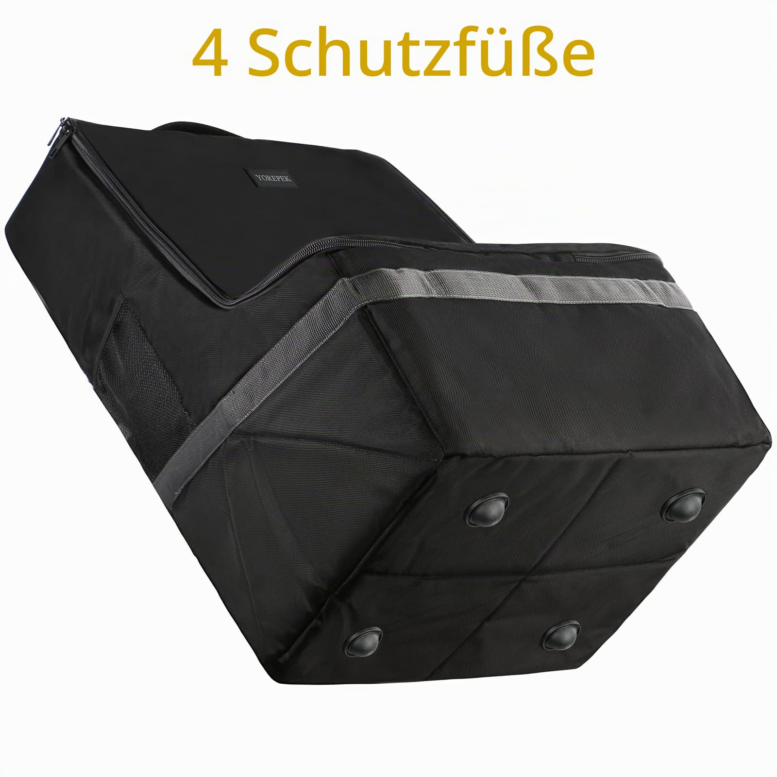 YOREPEK Autositz-Reisetasche, Transporttasche für Kindersitz Flugzeug, Rucksack mit Schultergurt & Hüftgurt, Wasserdicht, 45x45x71cm, Schwarz