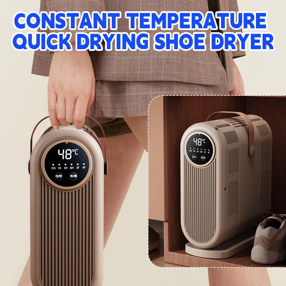 Elektrischer Schuhtrockner, tragbarer Fußballschuh-Trockner mit Timer-Heizung, Stiefeltrockner mit 4 Halterungen, 48 Grad konstante Temperatur, schnell trocknend, elektrischer Schuhtrockner