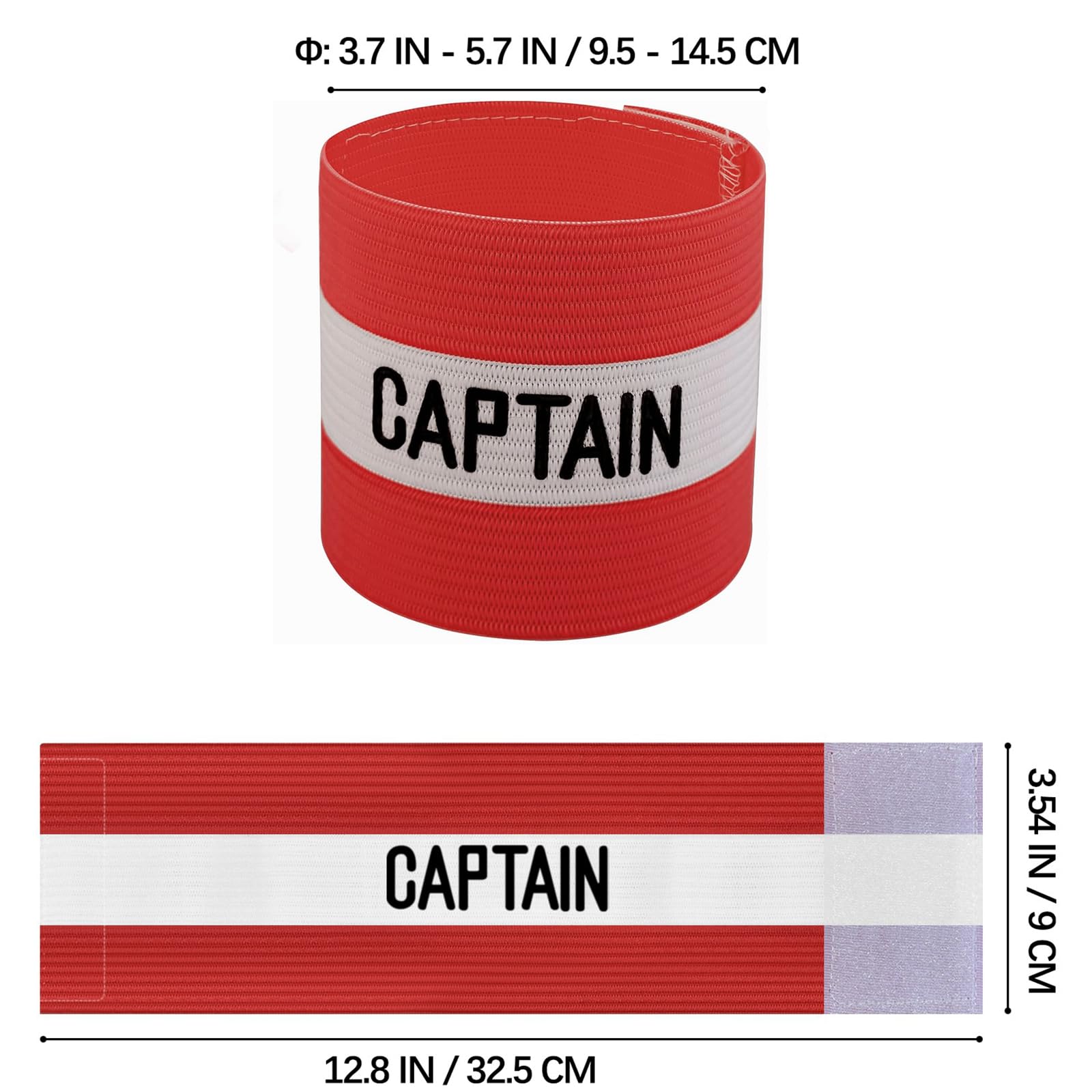 4 Fasce Da Capitano Per Calcio - Regolabili Con Velcro, Per Bambini E Adulti, Multicolore - Foto 12