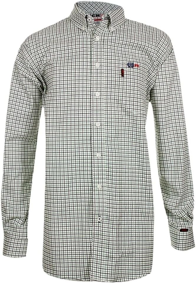 Cinch Work Shirt Men Cowboy Long Sleeve WRX FR Button White WLW3001015