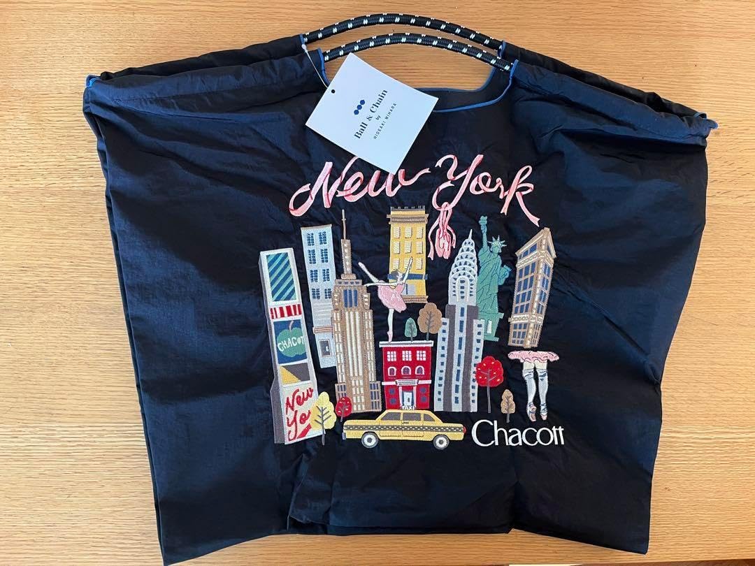 ボールアンドチェーン チャコット 刺繍エコバッグ ニューヨーク L