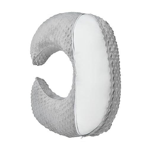 Miniatura 10 de Almohada de lactancia de talla grande para lactancia materna, almohada de lactancia y posicionador con funda Minky de primera calidad para lactancia