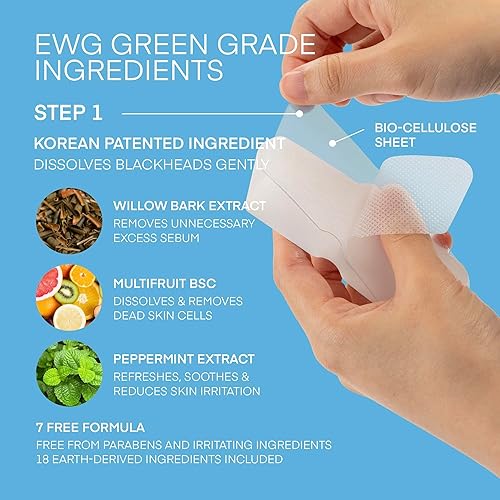 Miniatura 4 de Parches de poros para eliminar puntos negros fórmula patentada natural suave y sin dolor para el cuidado de la piel coreana para los poros en 3