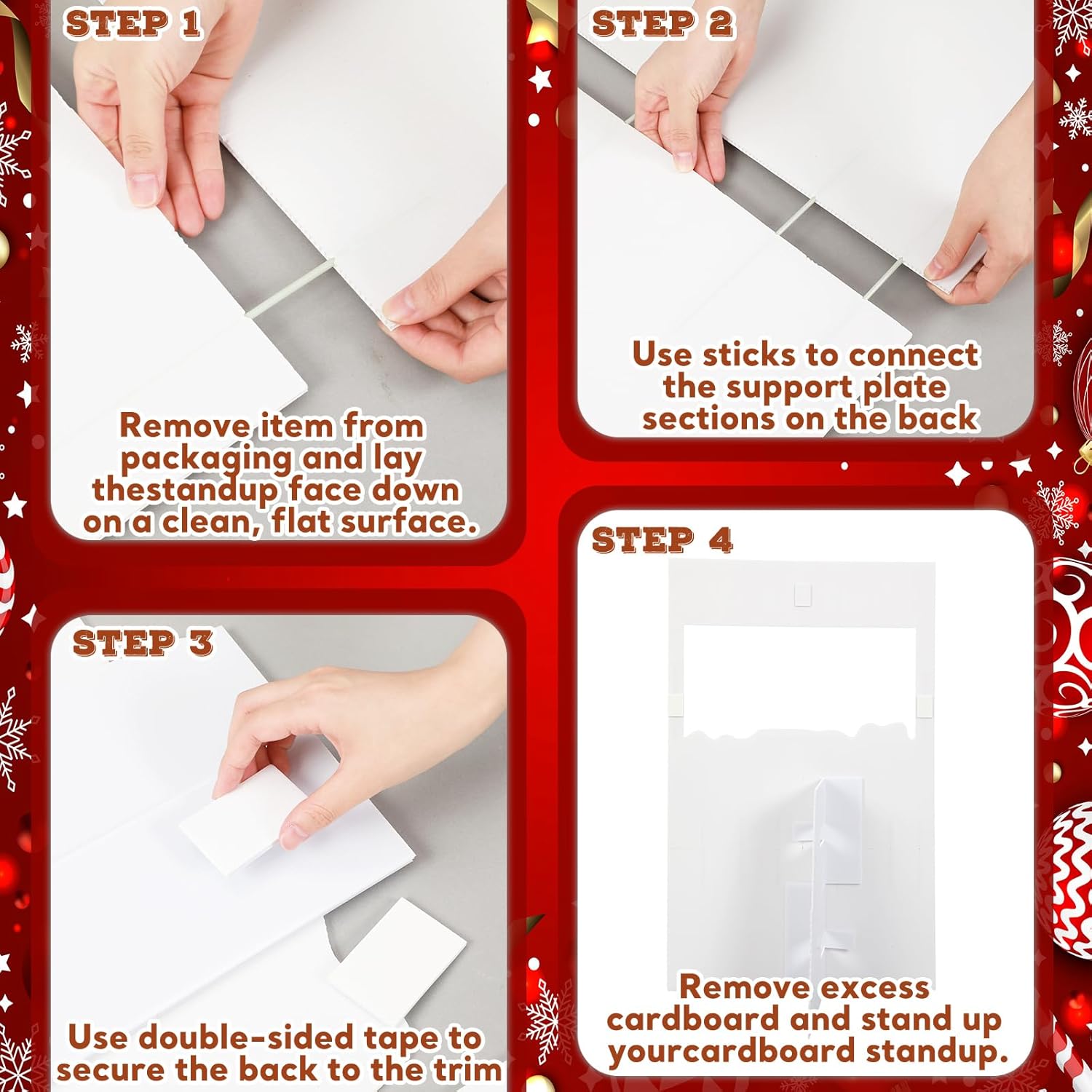 Hot Chocolate Bar Decor Sign Bar Supplies 4 x 2.3 ft Cardboard Cutouts Photo Booth Props Hot Chocolate Stand Background Party Decorations for Christmas Winter Holiday New Year Decorations