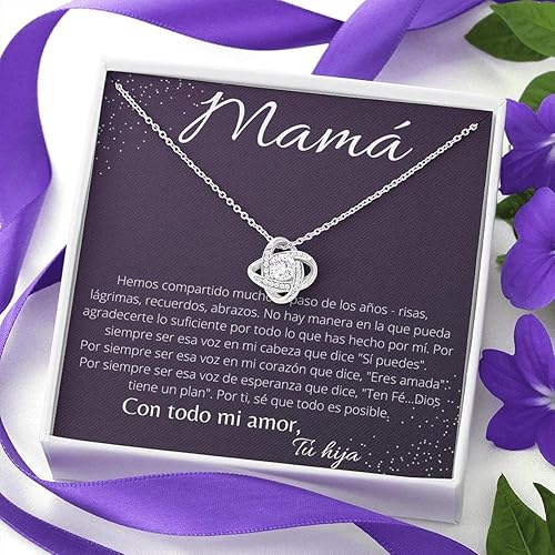 Miniatura 5 de Regalos únicos para mamá, collar madre e hija, presente de hija a madre, A Mi Mamá, Día de las Madres, Cumpleaños de Mamá, Joyería para mamá