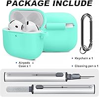 Vista 221 de Funda para AirPods Pro con kit de limpieza, funda de silicona suave para Apple AirPod Pro de 1ª/2ª generación, accesorios de funda AirPods Pro/Pro 2