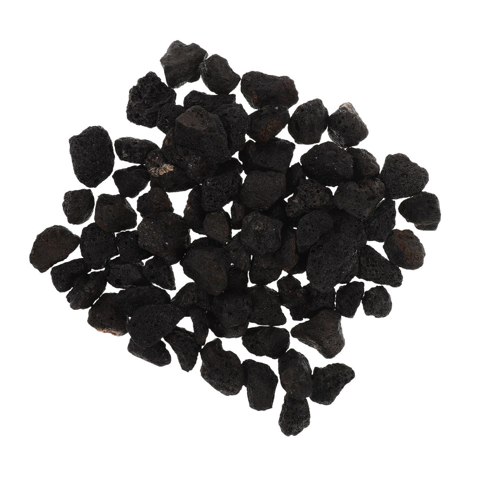 Totority Gravier en Pierre Ignée Noire 1kg pour Aquarium d'eau Douce, Stable et Ne Se Dissout Pas, pour Plantes Aquatiques et Bettas