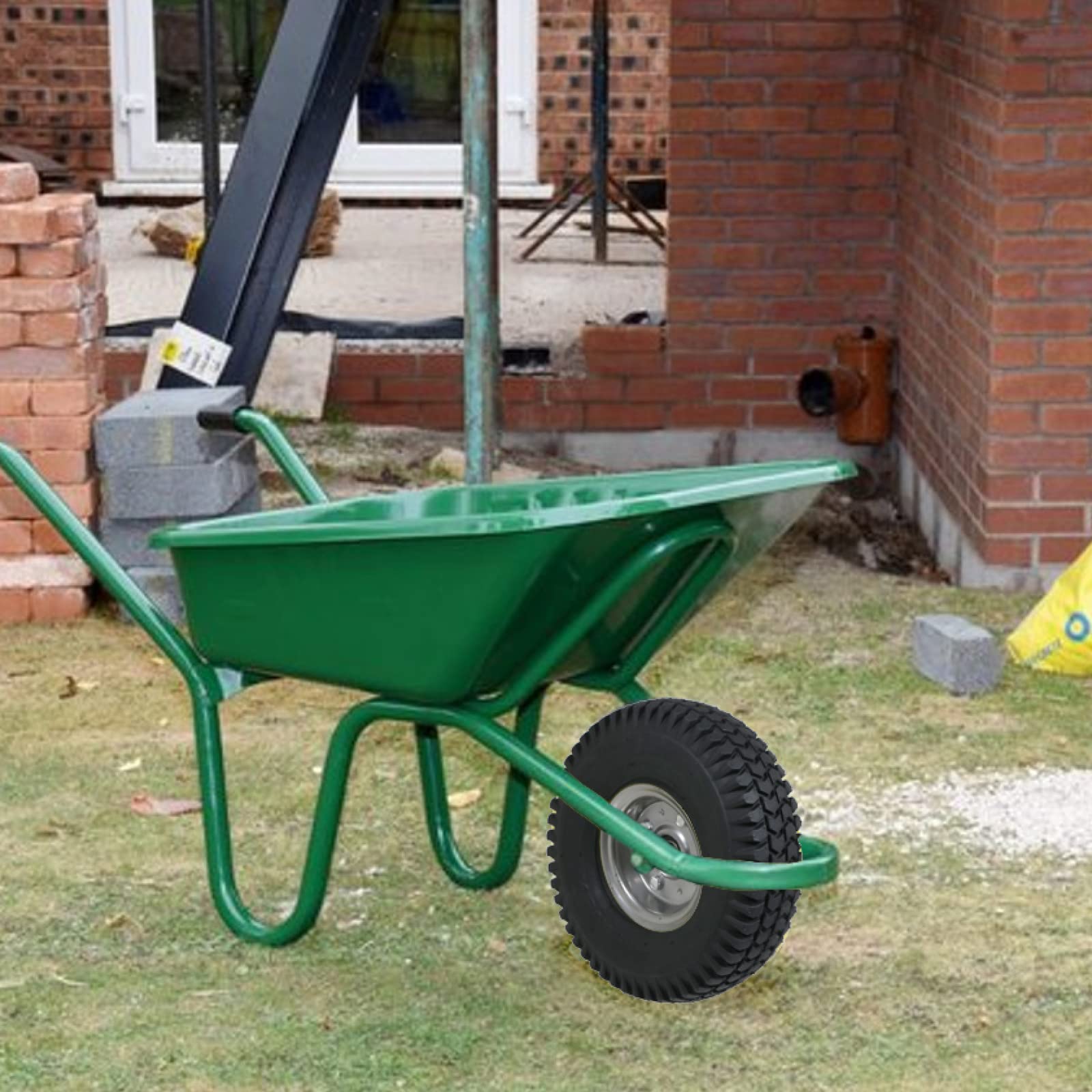 SPARES2GO Reifen 3.00x8 Schubkarrenanhänger 300x8 3.00x8 Rad x 2 + Schlauch 20,3 cm Felge x 2