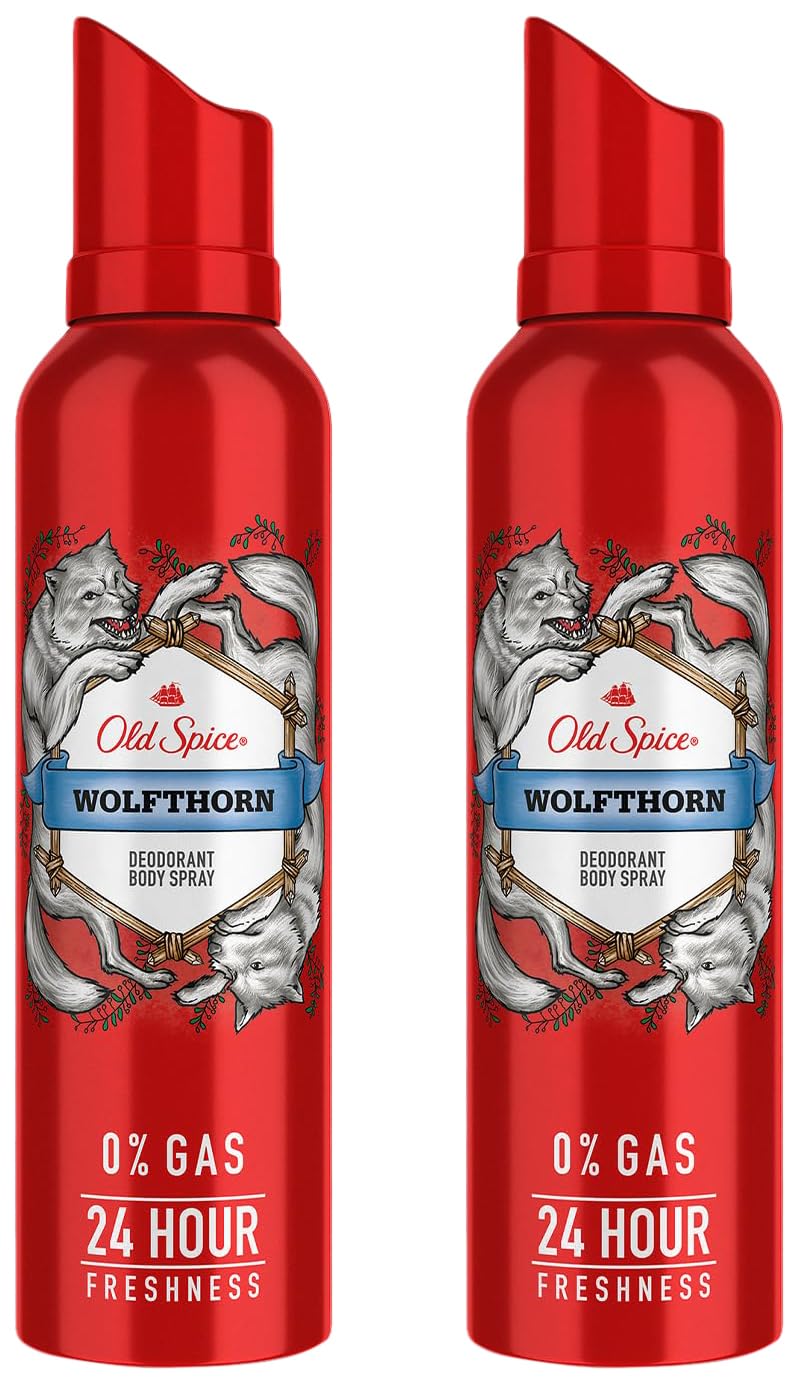 Wolfthorn No Gas Deodorant Body Spray Perfume for Men, 140ml (Pack of 2)