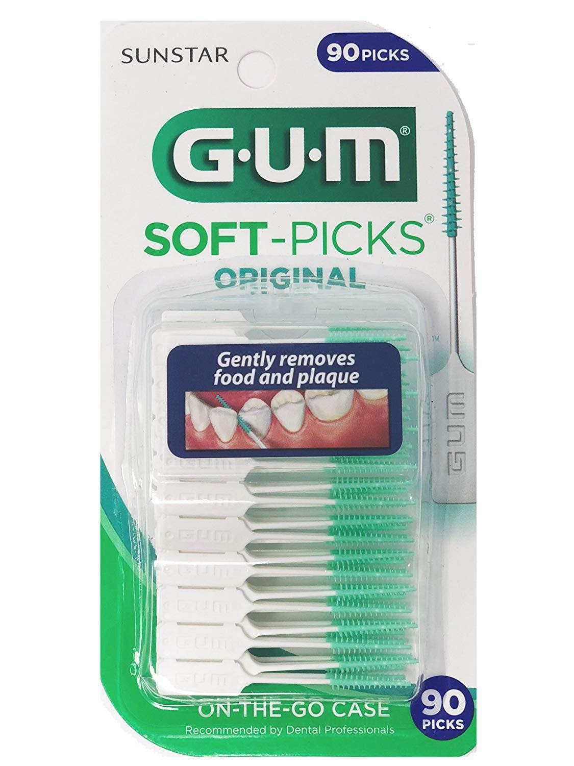 GUM, Sunstar SoftPicks Floss Original Onthego Case 90 ct.