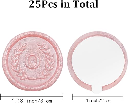 Miniatura 2 de 25 calcomanías adhesivas de sello de cera de letra O, hechas a mano, sin necesidad de sellar, rasgar y usar calcomanías de cera para invitaciones de