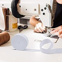 Vista 6 de 3 rollos de carrete de banda elástica para coser, 3/5, 1, 1-1/2 pulgadas de ancho, 5.5 yardas/rollo (blanco)