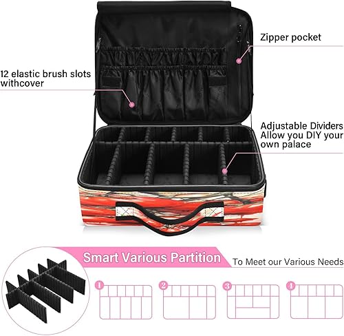 Miniatura 4 de Tomatoes Red Fruit large capacity cosmetic bag make up travel bag toiletry bag women portable travel makeup cosmetiqueras para viaje for women girl