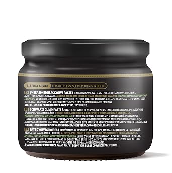Marmarabirlik Turkish Black Olives Spread, Olive Paste & Tapenade, 12 oz