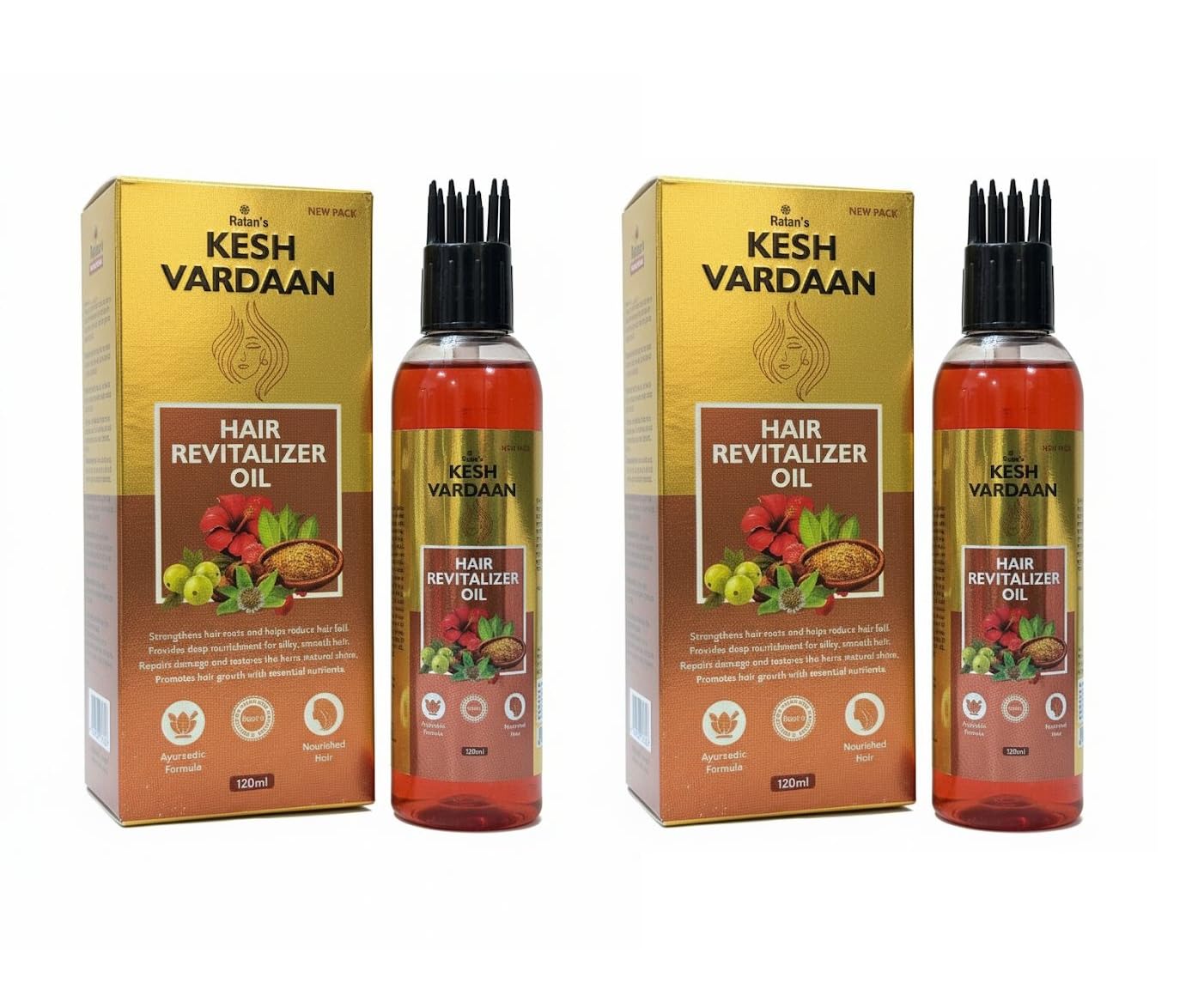 Ratan's Kesh Vardaan Hair Revitalizer Oil for Hair Growth | Anti-Hair Fall & Dandruff Control | Ayurvedic Hair Oil with Amla & Hibiscus for Men & Women | 120ml Pack of 2-image-39