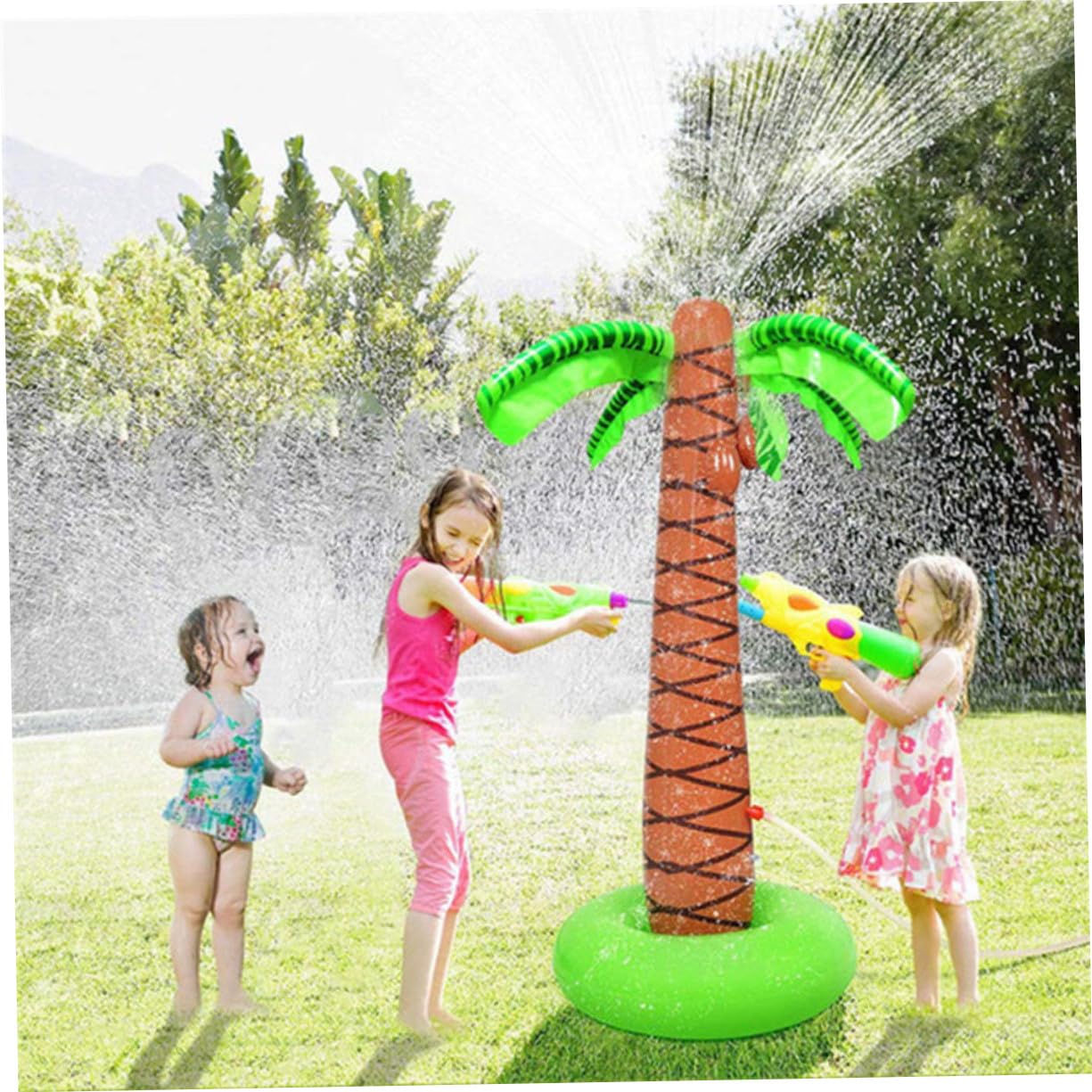 Juguete Rociador Inflable Cocotero para Niños, Césped y Exteriores