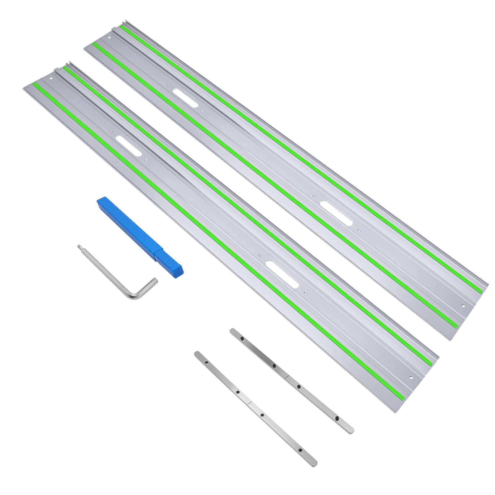 Tweaklt 110" Guide Rail Kit for Festool TS-55/TS-75 Track Saws，FS-1400/2 Guide Rail Include 2x55" Aluminum Alloy Guide Rails and 2 Guide Rail