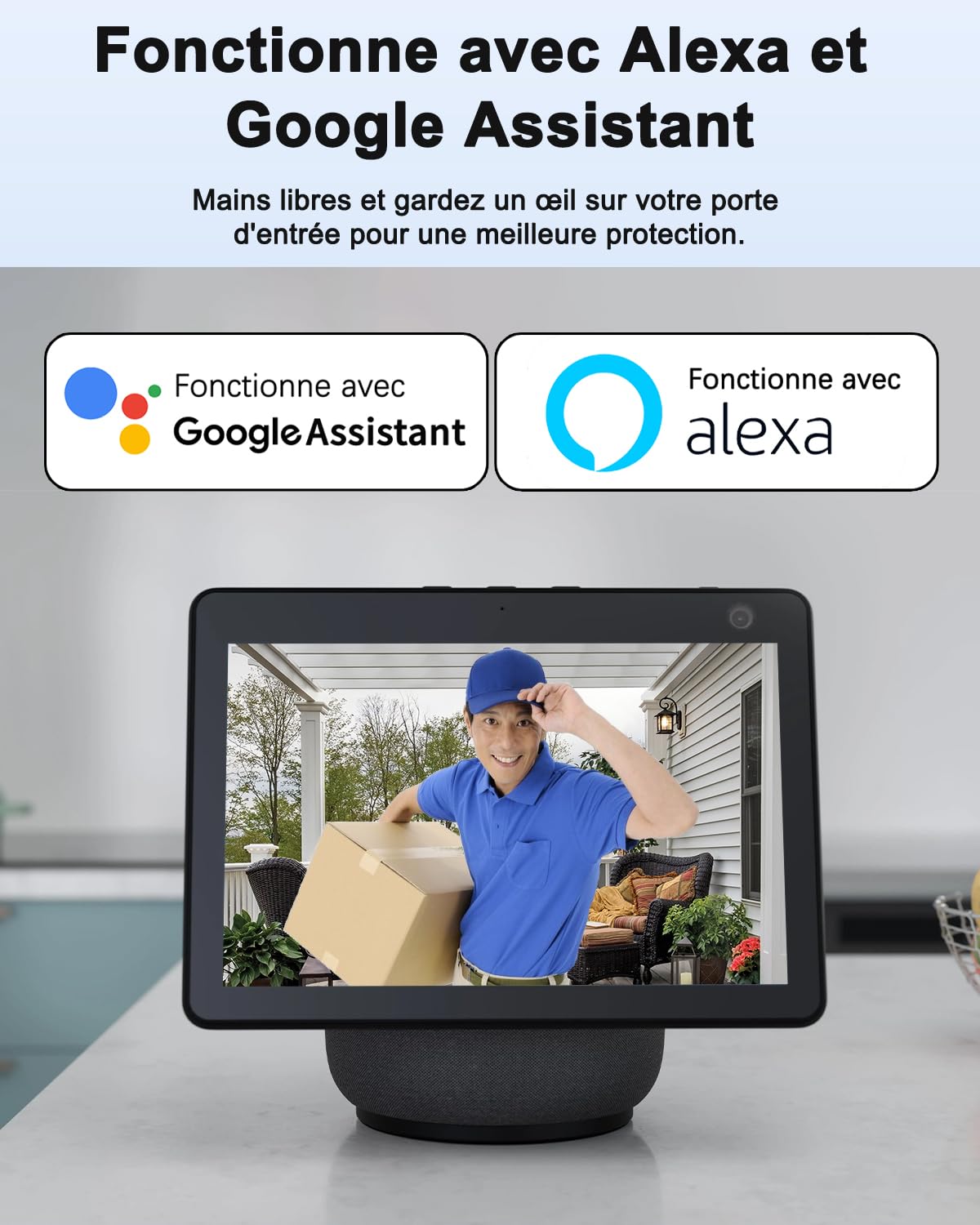 UCOCARE Sonnette sans Fil avec Camera, 2K/4MP Sonnette sans Fil Exterieur Etanche, Détection Humaine PIR, Vision Nocturne Couleur, IP67 Étanche, Supporte Le Stockage Cloud (Carillon de Batterie)