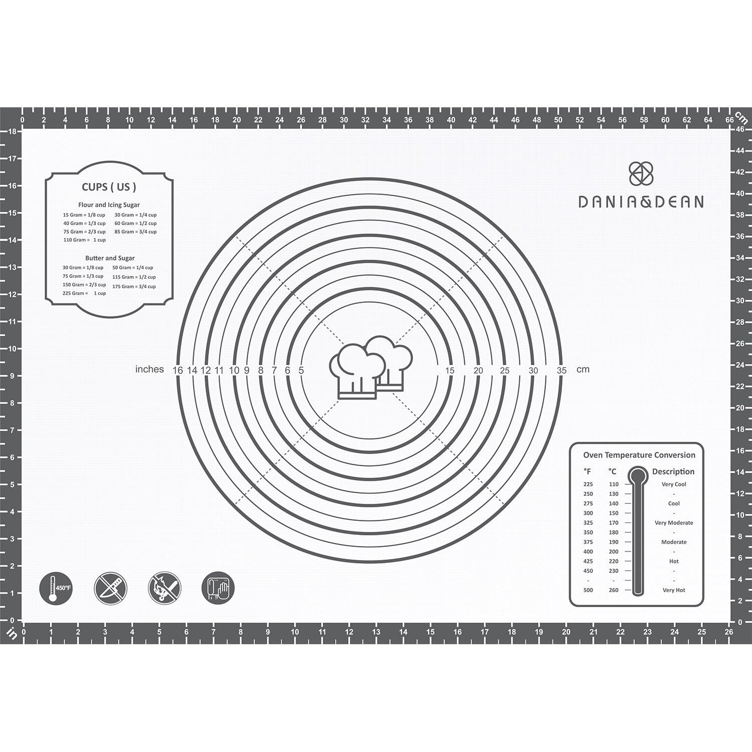 Silicone Mat, 28 x 20inch Extra Large Non-stick Pastry Baking Mat with Measurement, Resuable Thick Cookie Sheet Counter Mat, Dough Rolling Mat, Oven Liner, Fondant/Pie Crust Mat