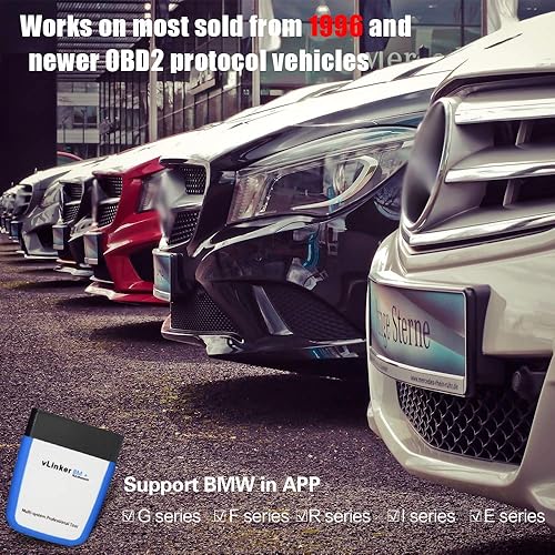 Miniatura 5 de Vgate vLinker BM+OBD2 - Escáner Bluetooth para BMWMini BimmerCode, lector de código de coche para iOS, Android y Windows
