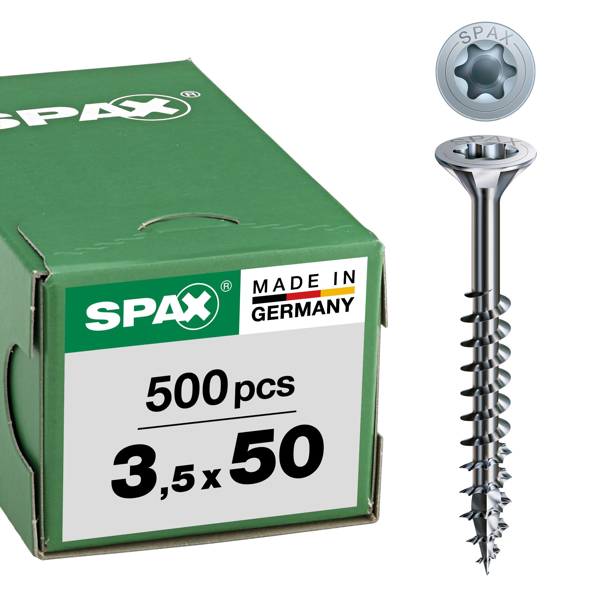 SPAX 0191010350505 Universal Screw 3.5 x 50mm T-Star Plus Steel WI...