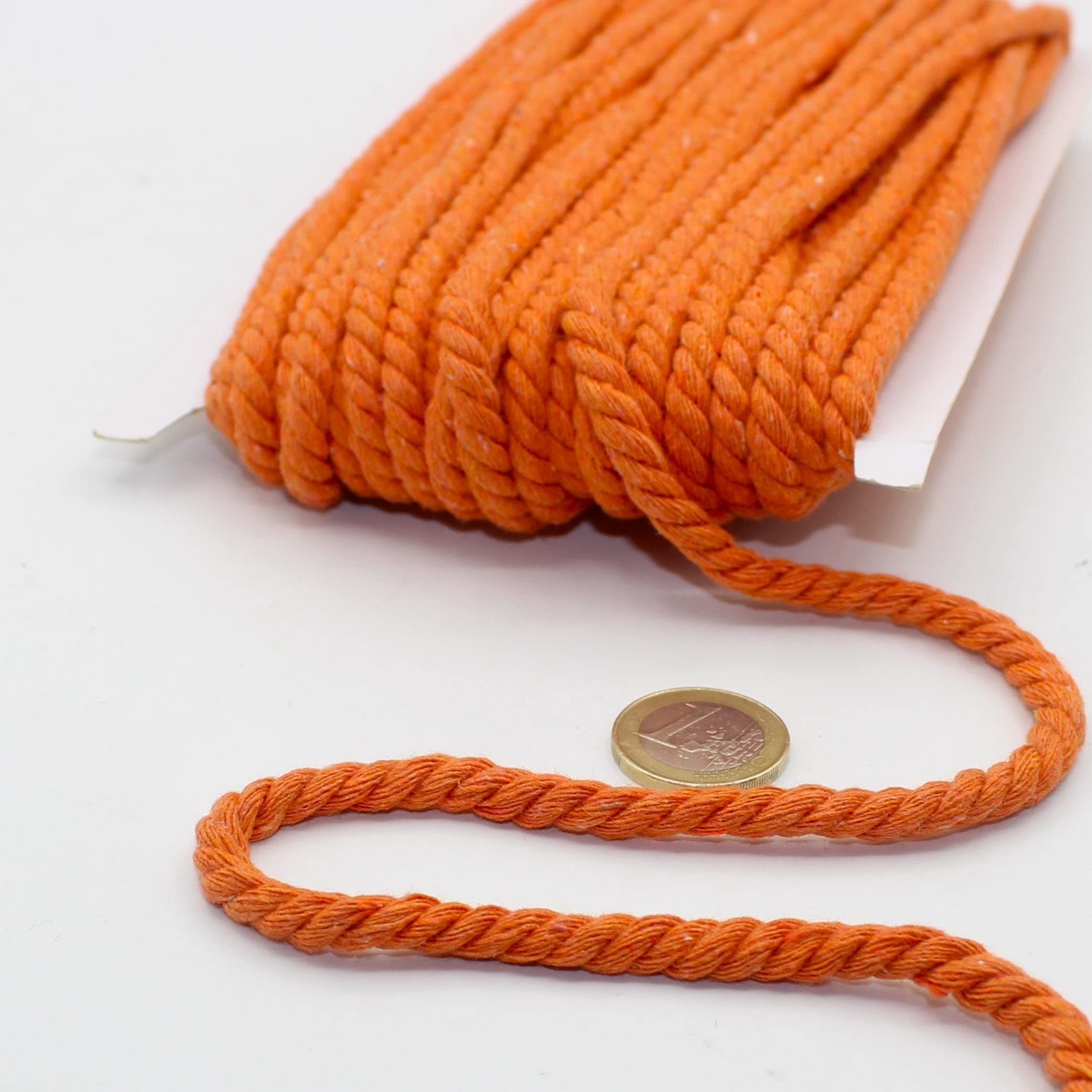 20 Metres Round Cotton Cord 5mm Braided Rope with Natural Cotton Core, Ideal for DIY Sewing, Versatile 5mm 13 Navy