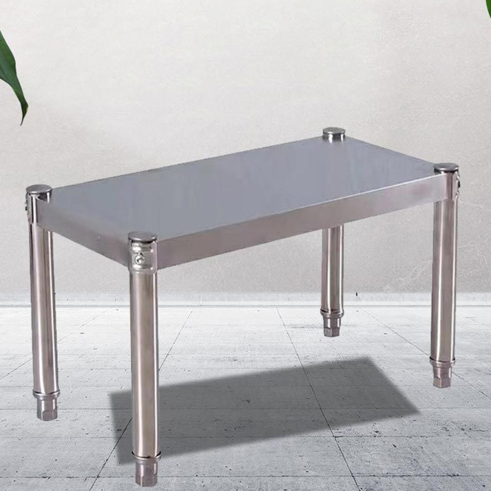 Estante para horno microondas, estante de almacenamiento de alimentos, de acero inoxidable, multiusos, organizador de mostrador para almacén y tienda (90 x 30 x 40 cm)