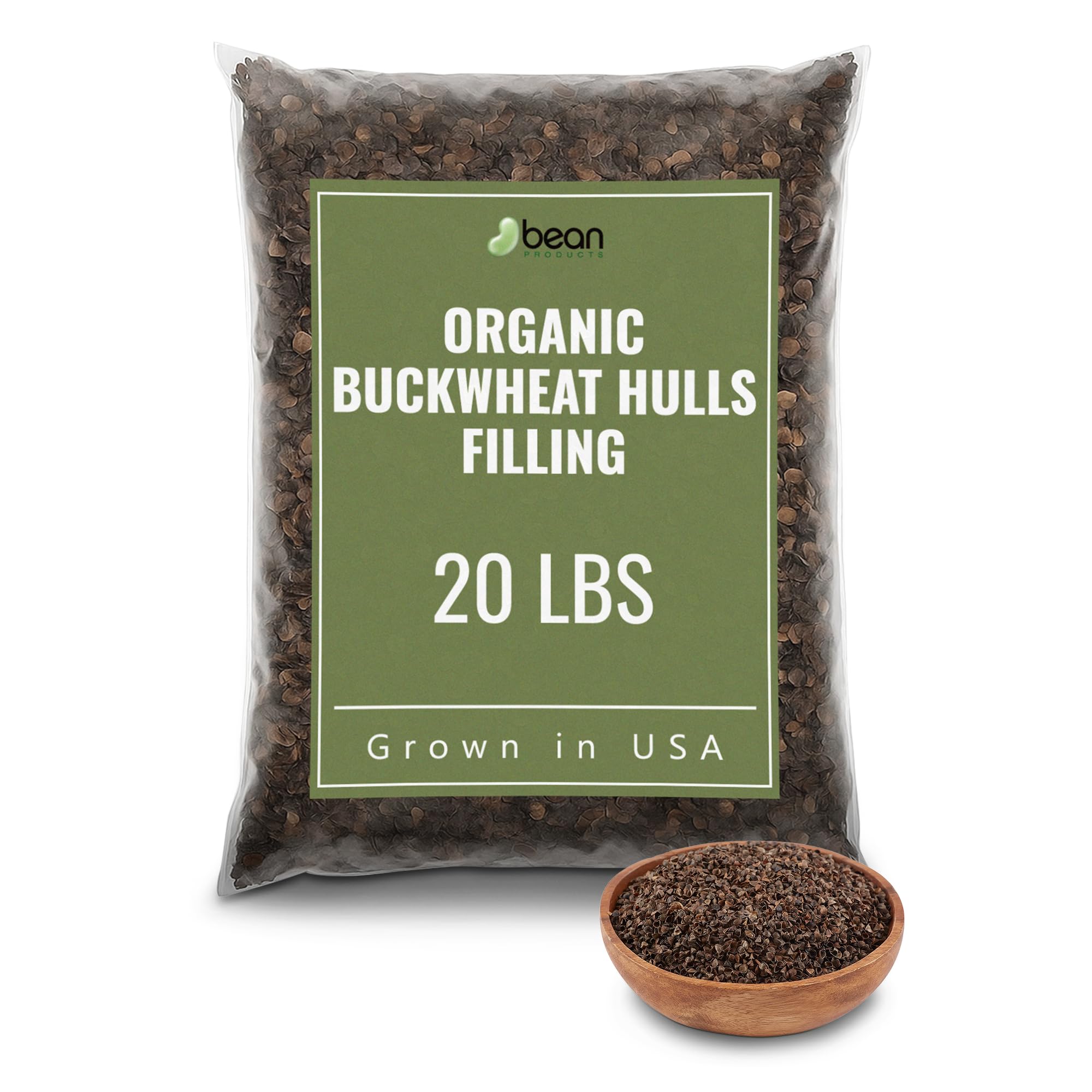 Bean Products Organic 20 lb Buckwheat Hulls