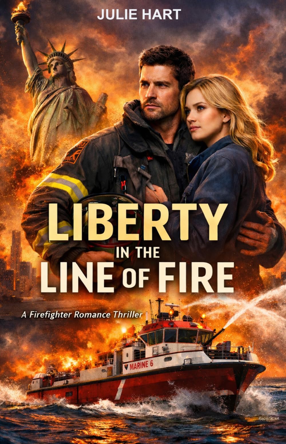 Liberty in the Line of Fire: A gripping, high-stakes thriller that blends explosive action with heartfelt romance. (Firehouse Romance Chronicles)