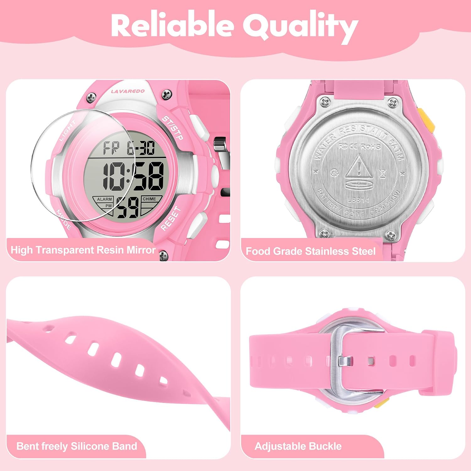 Kids Digital Watch Boys Girls Ages 3-15 Watches 7 Color Lights 5ATM Waterproof Kids Watch Boys Girls Stopwatch Alarm Sport Outdoor