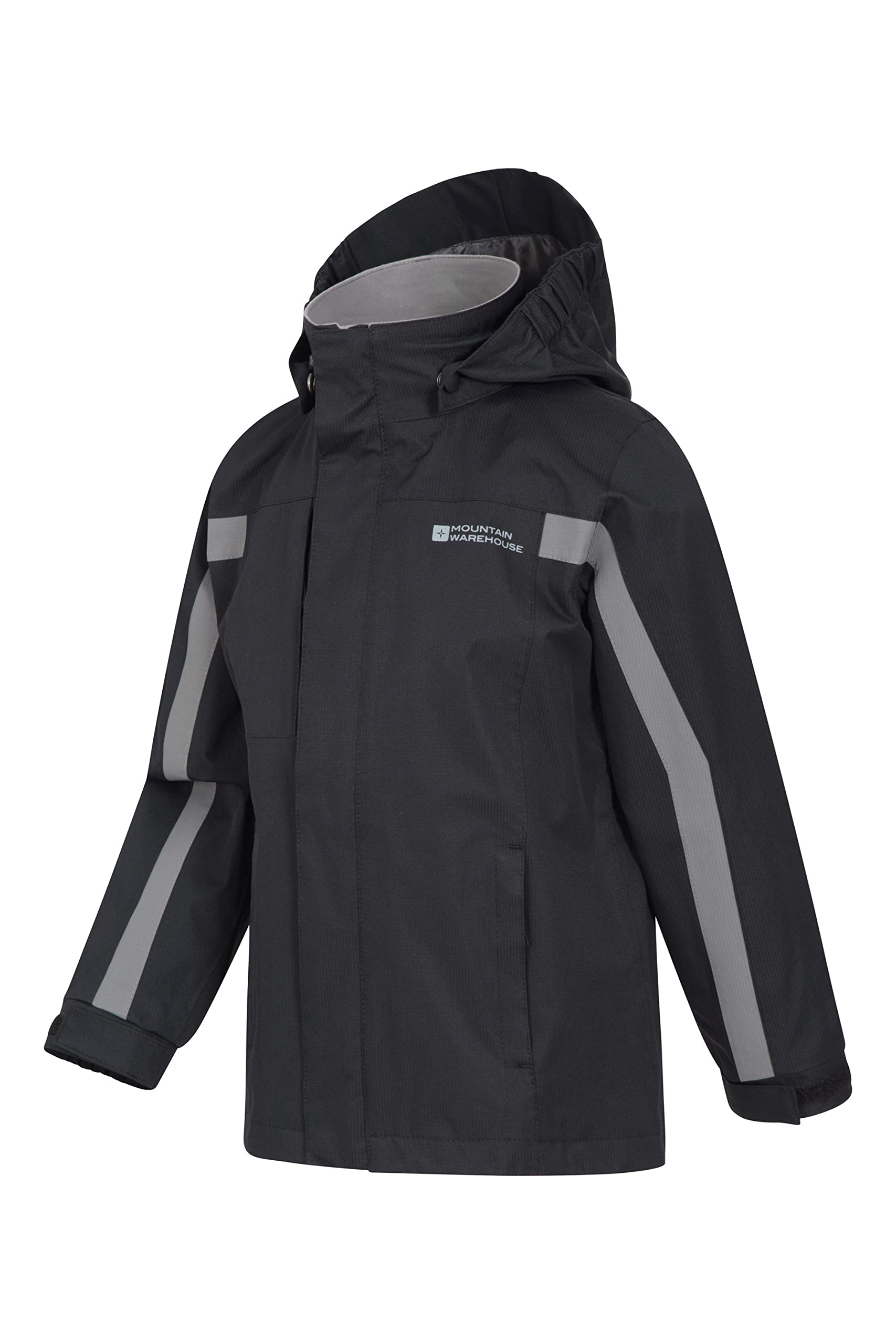 Mountain Warehouse Veste Samson Enfants - Poignets réglables, Poches, Capuche Réglable, Imperméable, Coutures Thermosoudées - Manteau Printemps L’été