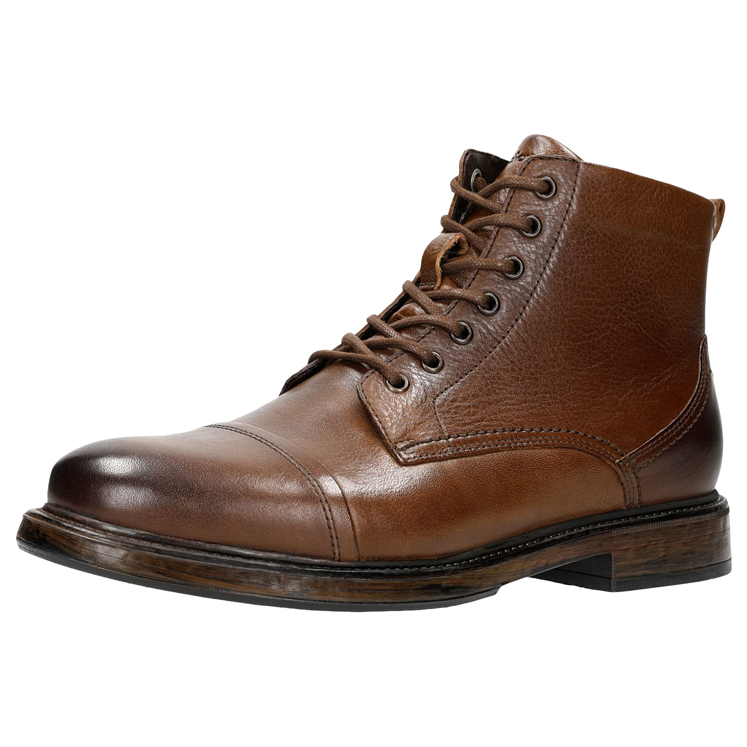 WOJAS - Trzewiki Męskie | Klasyczny Design | Styl Vintage | Gładka Skóra Licowa | Dopasowane do Stopy | 24035-52, r. 42
