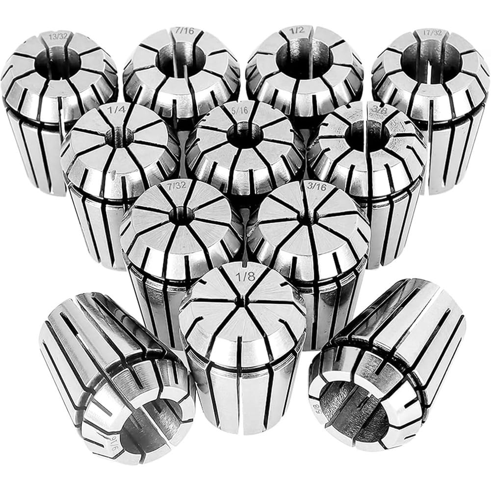 Jnchdghwa As Shown 14 Pcs Er20 Spring Collet Set - Carbon Steel Workholding Engraving Collets For Cnc Engraving Machine And Milling Lathe