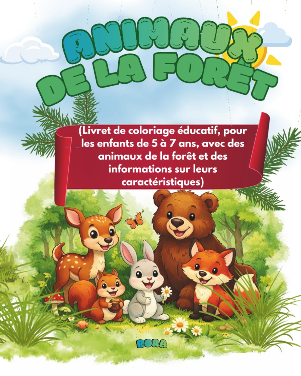 Animaux de la Forêt: (Livret de coloriage éducatif, pour les enfants de 5 à 7 ans, avec des animaux de la forêt et des informations sur leurs caractéristiques)