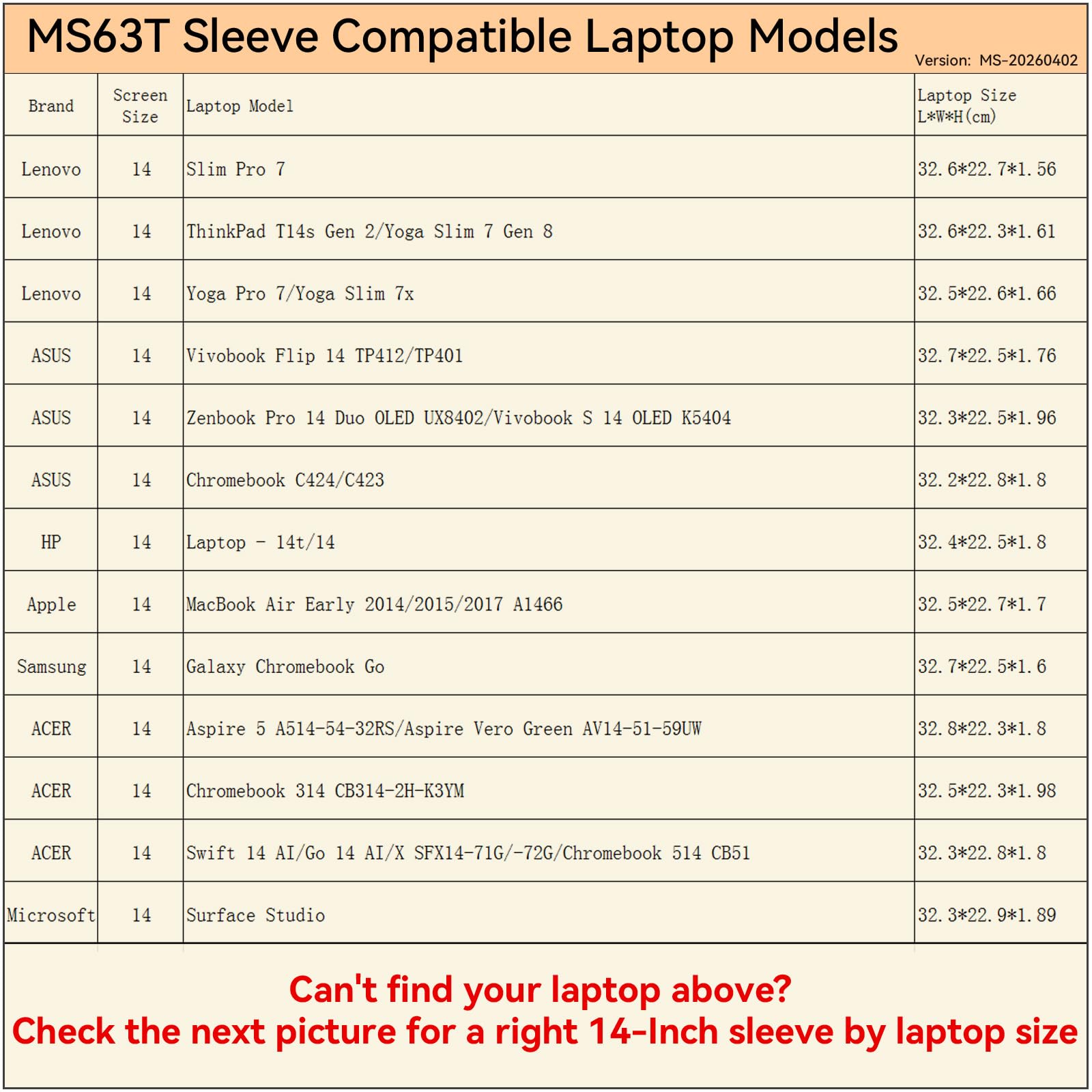 Smatree MS63T Twarda osłona 14 cali Etui na laptopa pasujące do Samsung Galaxy Chromebook Go, Lenovo Yoga Slim/Yoga Pro, dla Apple MacBook Air Early, HP/ASUS/ACER/Microsoft Surface