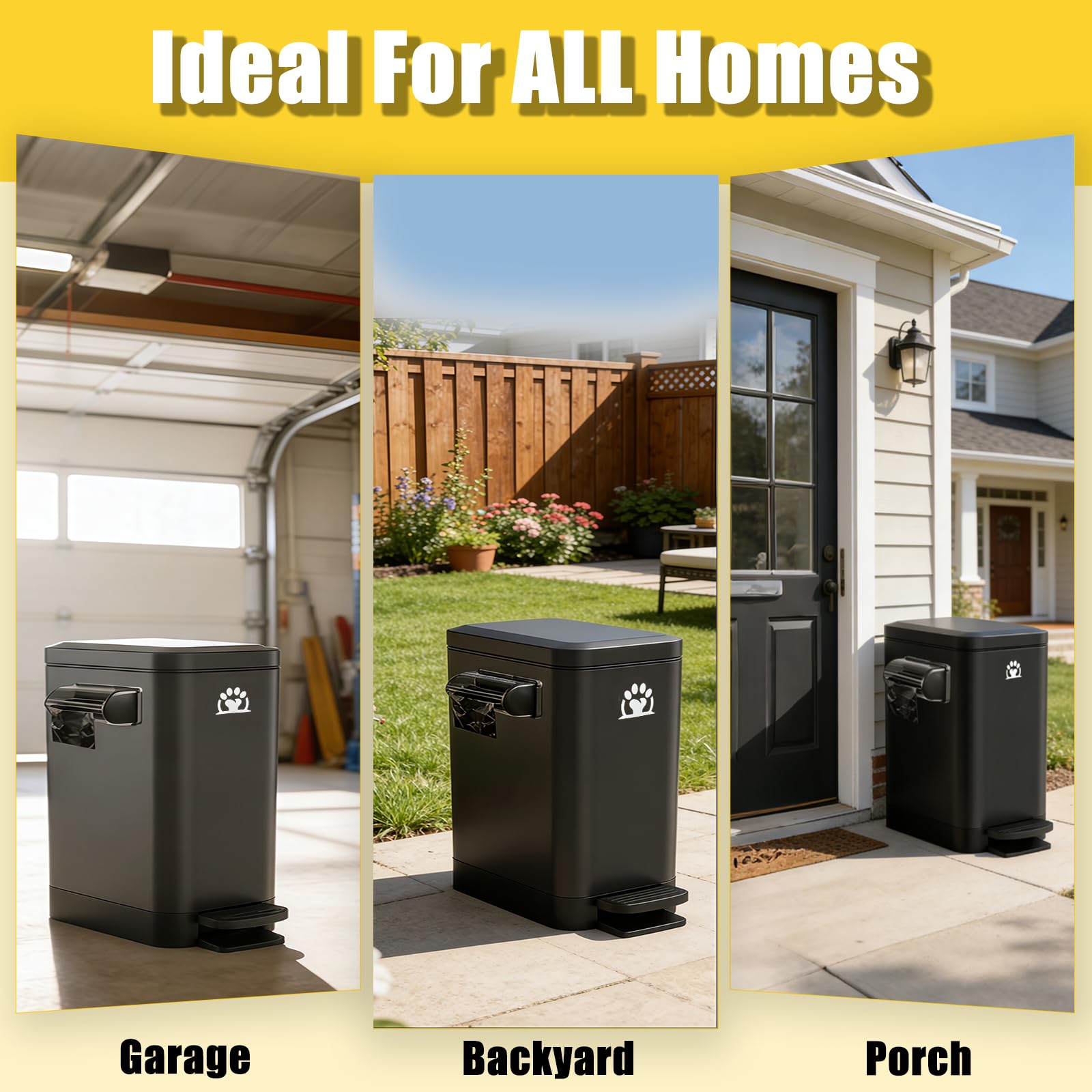Dog Poop Trash Can - Outdoor & Odor Control -5 Dog Poop Trash Can - Outdoor & Odor Control -5