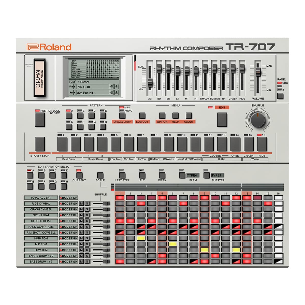 Amazon.co.jp: Roland Cloud TR-707 Software Rhythm Composer (RC004 