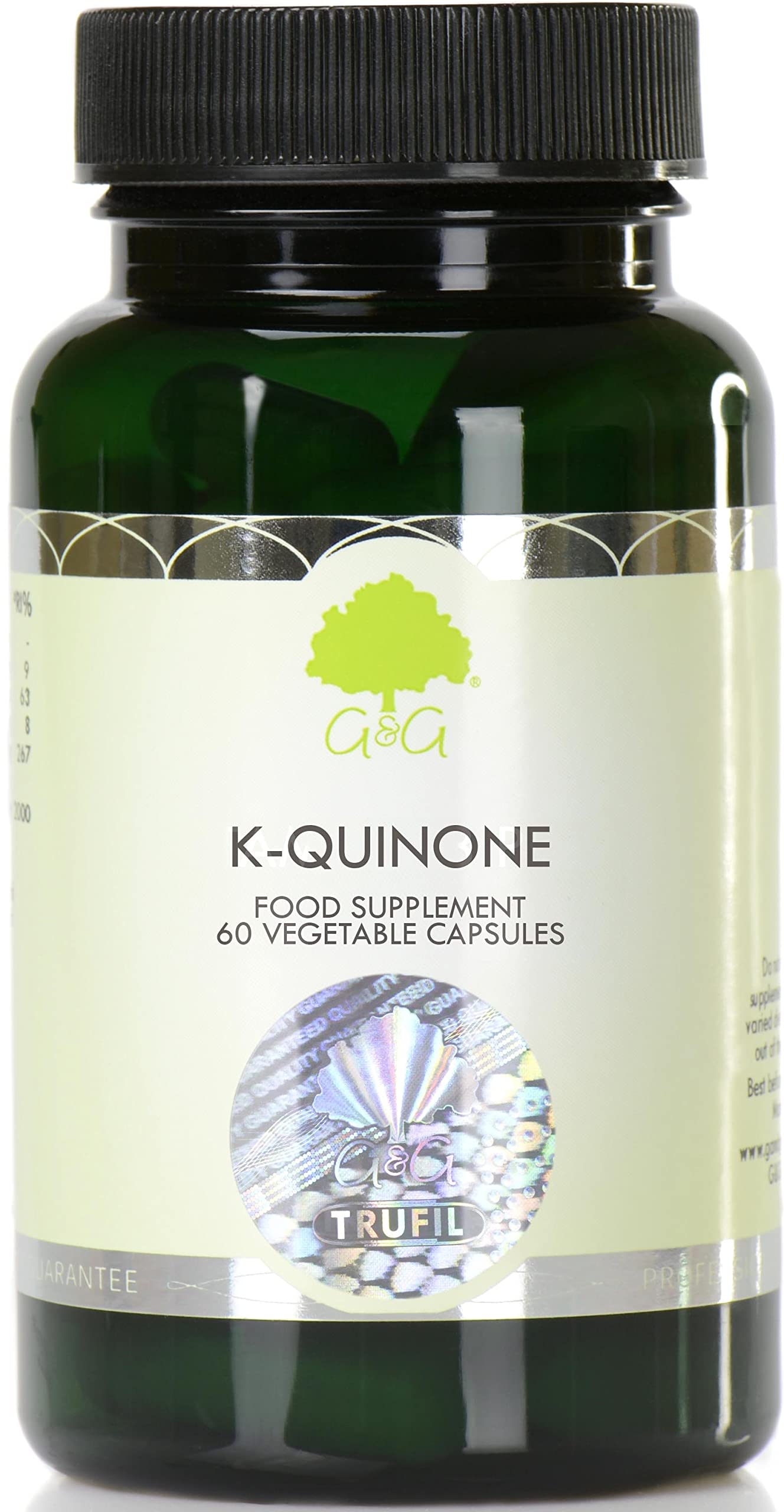 G&G VitaminsK-Quinone - K1 & K2-60 Vegan Capsules
