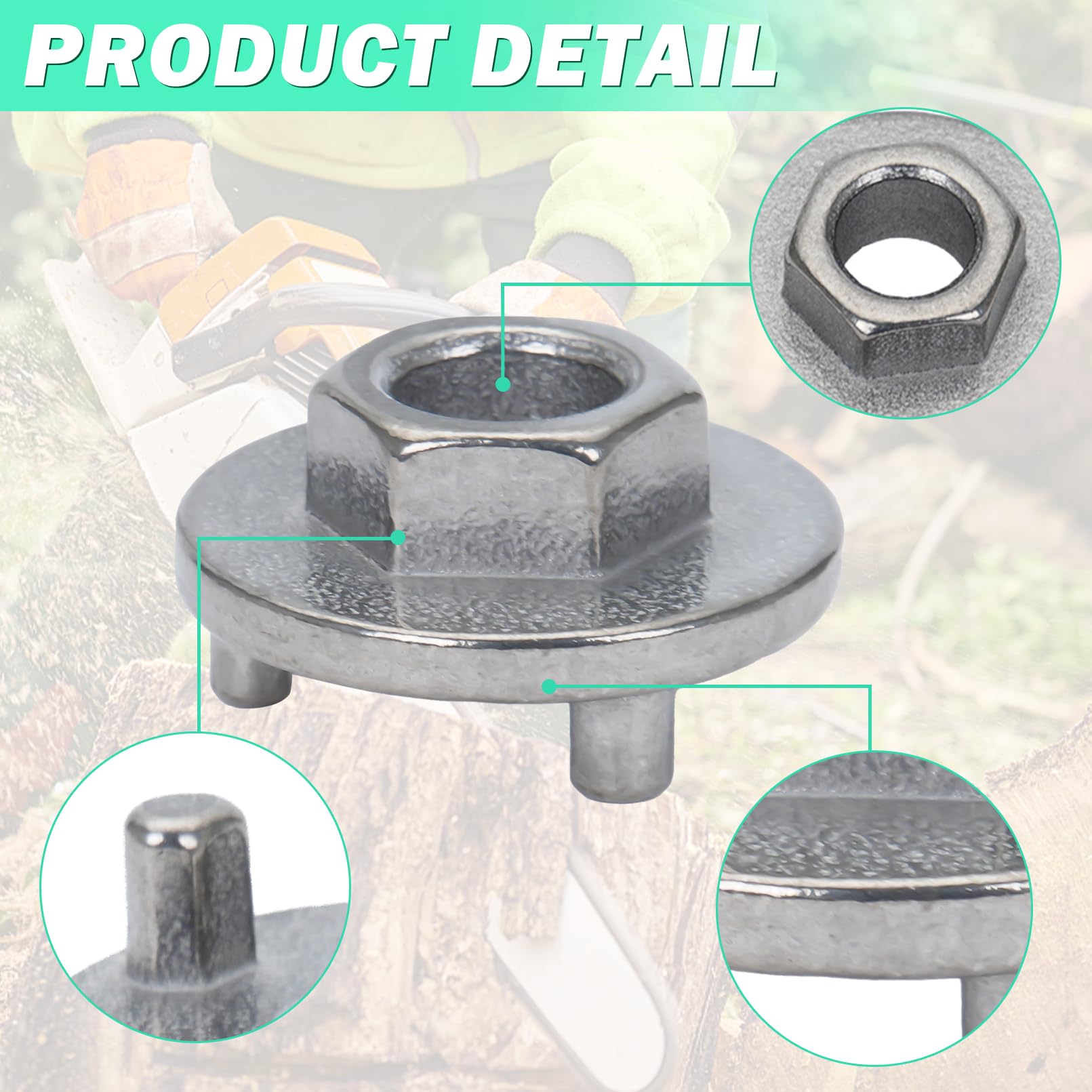 Adefol Strumento di Smontaggio Frizione per Echo CS-400 CS-500 CS-510 Motosega Chiave a Bussola, Strumento di Smontaggio del Cilindro, Sostituzione 89750516133, 89750516132
