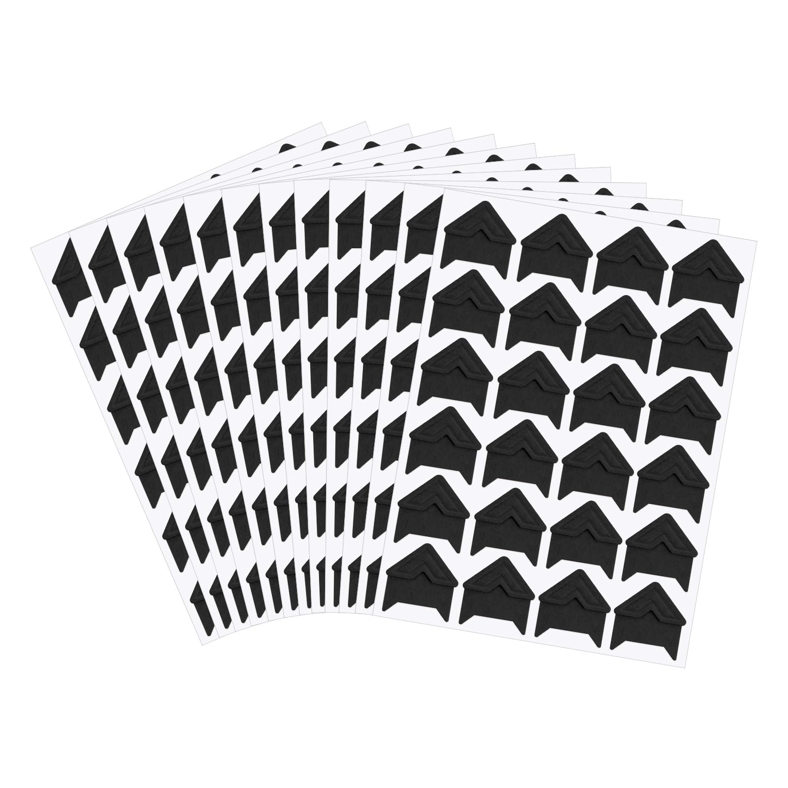 288 Autocollants Coins Photo Noir - Pour Albums Et Scrapbooking - Adhésifs De Montage Simple Et Efficace
