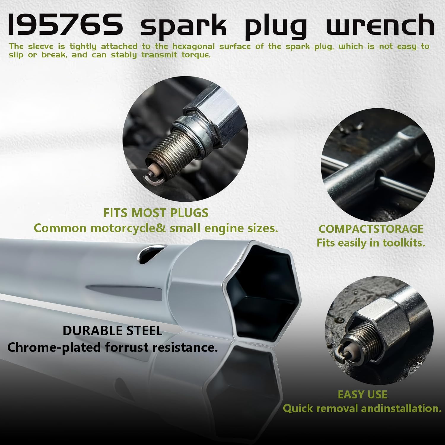 Amazon.com: 19576S Spark Plug Wrench 8-Inch Substitut For Bri-ggs