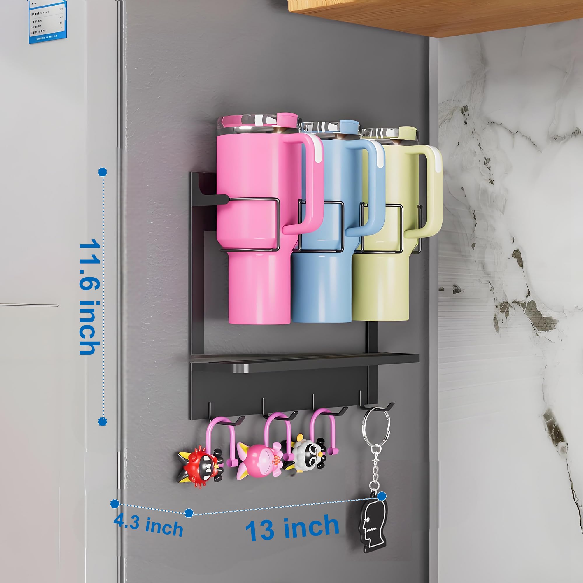 Lot De 2 Supports Magnétiques Pour Réfrigérateur, Organisateur Latéral